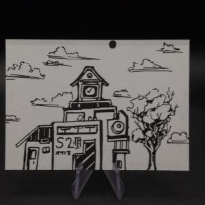 Kettvale Province ACEO, Original Pen Drawing, Black and White, 6.3x8.9cm